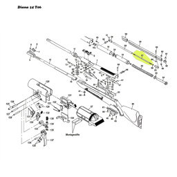 Zugstange Diana 48-52-54 Airking-56TH Luftgewehre