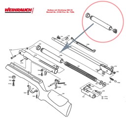 Bild von Weihrauch HW 25 L Luftgewehr Ersatzteile Kolben mit Dichtung