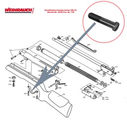 Zeige Details für Hintere Schafthalteschraube Weihrauch HW 25 L Luftgewehr Pos. 736 Bild von Hintere Schafthalteschraube Weihrauch HW 25 L Luftgewehr Pos. 736