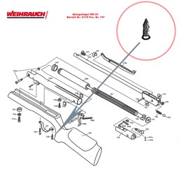 Zeige Details für Schraube für den Abzugsbügel Weihrauch HW 25 L Luftgewehr Pos. 738	 Bild von Schraube für den Abzugsbügel Weihrauch HW 25 L Luftgewehr Pos. 738