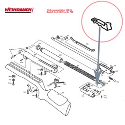 Zeige Details für Sicherungsschieber Weihrauch HW 25 L Luftgewehr Pos. 740 Bild von Sicherungsschieber Weihrauch HW 25 L Luftgewehr Pos. 740