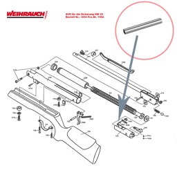 Bild von Weihrauch HW 25 L Stift für die Sicherung bei diesem Luftgewehr Pos. 740d