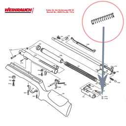 Zeige Details für Feder für die Sicherung Weihrauch HW 25 L Luftgewehr Pos. 741a Bild von Feder für die Sicherung Weihrauch HW 25 L Luftgewehr Pos. 741a
