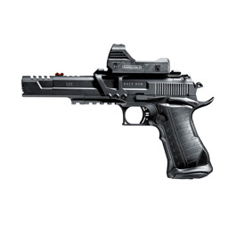 Umarex Race Gun Set - CO2 Luftpistole 4,5mm Umarex Race Gun Set - CO2 Luftpistole 4,5mm BB Blow Back mit Leuchtpunktvisier Competition II Point Sight