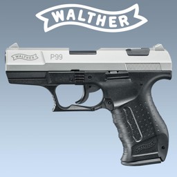 Walther P99 bicolor Schreckschuss Pistole 9 mm PAK Walther P99 bicolor Schreckschuss Pistole 9 mm PAK mit einem 15 Schuss Magazin für Platzpatronen und Gaspatronen.