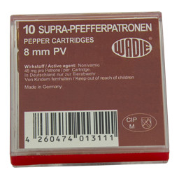 Zeige Details für Pfefferpatronen 8mm - Pfeffergaspatronen 8 mm von Wadie für Gaspistolen Bild von Pfefferpatronen 8mm - Pfeffergaspatronen 8 mm von Wadie für Gaspistolen