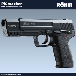 Roehm RG 96 Match Schreckschusspistole Roehm RG 96 Match Schreckschusspistole - Vom Aussehen angelehnt an die aktuelle deutsche Bundeswehr-Pistole HK P8, bietet die 9-schüssige Automatik Pistole im Kaliber 9 mm P.A.K. ein gutes Preis-Leistungsverhältnis.