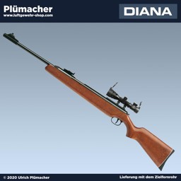 Diana 48 Seitenspanner Luftgewehr mit Zielfernrohr 2-6x32 Diana 48 Seitenspanner Luftgewehr mit unserem beleuchteten Zielfernorhr 2-6x32