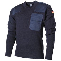BW Pullover blau mit Brusttasche - der Bundeswehr-Pullover BW Pullover blau mit Brusttasche - der Bundeswehr-Pullover