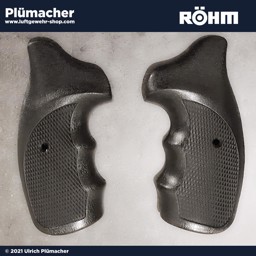 Combat Griffschalen Röhm RG 69 - 89 - 99 in Schwarz Combat Griffschalen Röhm RG 69 - 89 - 99 aus schwarzem Kunststoff mit Fingermulden
