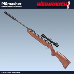 Weihrauch HW 50 SD mit Schalldämpfer und Zielfernrohr 3-9x32  Weihrauch HW 50 SD mit Schalldämpfer und Zielfernrohr 3-9x32