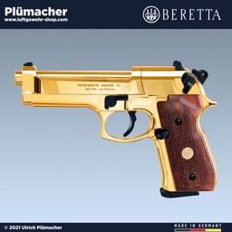 Zeige Details für Beretta 92 FS Gold Finish Vollmetall CO2 Pistole 4,5 mm Diabolo  Bild von Beretta 92 FS Gold Finish Vollmetall CO2 Pistole 4,5 mm Diabolo