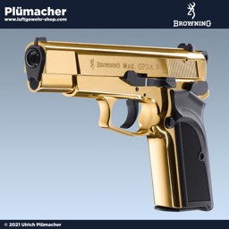 Browning GPDA 9 Gold Schreckschuss Pistole 9 mm PAK Browning GPDA 9 Gold Schreckschuss Pistole - die vergoldete Gaspistole Kaliber 9 mm PAK