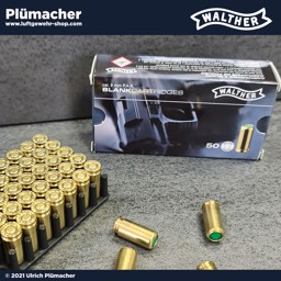 Walther 9 mm Platzpatronen für Schreckschuss Pistolen. Knallpatronen für 9 mm Automatik.