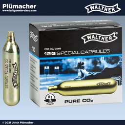 Walther CO2 Kapseln 12 g - 10 hochwertige CO2 Kartuschen Walther CO2 Kapseln 12 g - 10 hochwertige CO2 Kartuschen für Ihre CO2-Waffe