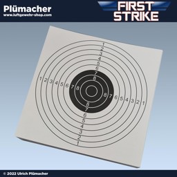 Luftgewehr Zielscheiben 14x14 cm First Strike - 100 Schießscheiben für Luftdruckwaffen