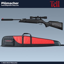 Tell Mod. 220 Composite Compact SD Luftgewehr mit Zielfernrohr, Gewehrtasche und Schalldämpfer Tell Mod. 220 Composite Compact SD Luftgewehr mit Zielfernrohr, Gewehrtasche und Schalldämpfer im Kaliber 4,5 mm Diabolo