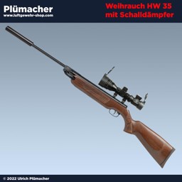 Weihrauch HW 35 SD Luftgewehr mit Schalldämpfer und Zielfernrohr 2-6x32