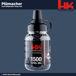 Heckler & Koch Premium Stahl BBs 4,5 - Stahlrundkugeln für CO2-Waffen Heckler & Koch Premium Stahl BBs 4,5 - Stahlrundkugeln für CO2 Waffen, Luftpistolen und Luftgewehre