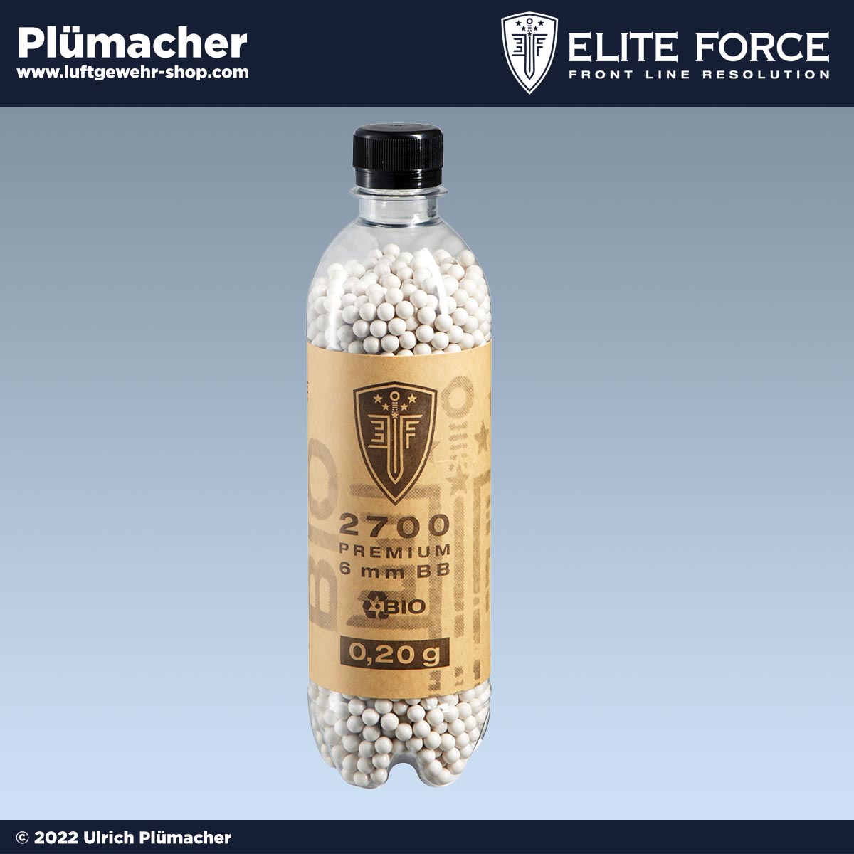 Bio Softair Munition Eilte Force 0,2 g 2700 Stück weiß