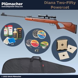 Diana Two Fifty Luftgewehr Set mit Zielfernrohr und Zubehör Diana Two Fifty Luftgewehr Sonderangebot mit Zielfernrohr, Munition und viel Zubehör