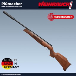Luftgewehr Weihrauch HW 80 SL K mit Schalldämpfer  Weihrauch HW 80 SL K mit Schalldämpfer - ein Luftgewehr mit viel Power