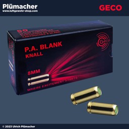 8 mm Platzpatronen Geco 50 Stück - für Schreckschusspistolen Kaliber 8 mm