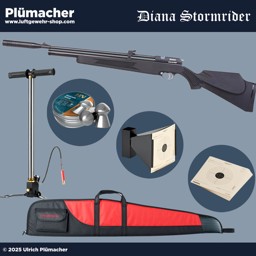 Diana Stormrider black Pressluftgewehr im Set mit viel Zubehör Diana Stormrider black Pressluftgewehr im Set mit viel Zubehör