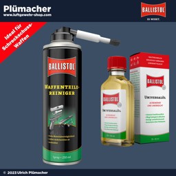 Ballistol Waffenpflegeset bestehen aus Waffenteilereiniger und Ballistol Öl Ballistol Waffenpflegeset bestehen aus Waffenteilereiniger und Ballistol Öl ideal für Schreckschusswaffen