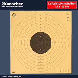 Luftpistolen Zielscheiben 17x17 cm Luftpistolen Zielscheiben 17x17 cm - Schießscheiben für die Luftpistole