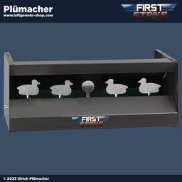 Magnetischer Kugelfang mit 4 Klappziele Motiv Ente für Luftgewehre und Luftpistolen Magnetischer Kugelfang mit 4 Klappziele Motiv Ente und einem Resett Paddle