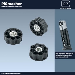 Trommelmagazine Glock 17 CO2 Pistole - Ersatzclips - Ersatzclips Trommelmagazine Glock 17 CO2 Pistole - Rotary Magazine Glock 17