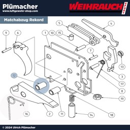 Halterolle für die Fangklinke beim Weihrauch Luftgewehr Abzug Halterolle für die Fangklinke beim Weihrauch Luftgewehr Abzug Rekord
