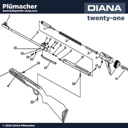 Diana Twenty One Ersatzteile Diana Twenty One Ersatzteile und Explosionszeichnung