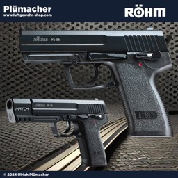 Röhm RG 96 Schreckschusspistole und RG 96 Match Röhm RG 96 Schreckschusspistolen im Kaliber 9 mm