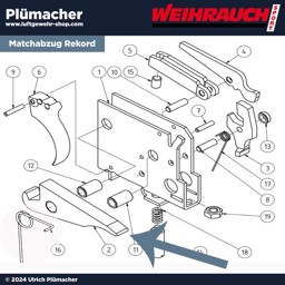 Fangklinke für Weihrauch Abzug Rekord - Fangklinke für den Weihrauch Matchabzug