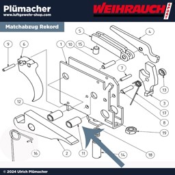 Rolle Weihrauch Luftgewehr Abzug Rolle Weihrauch Luftgewehr Abzug - Ersatzteile für den Matchabzug Rekord