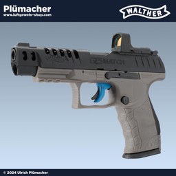 Walther Q5 Match Combo CO2 Pistole mit Kettenmagazin für Diabolos