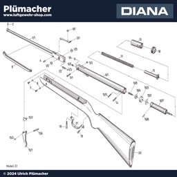 Luftgewehr Ersatzteile Diana 22 & Diana 23 mit Bauplan