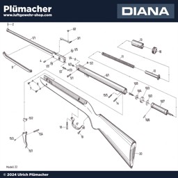 Luftgewehr Ersatzteile Diana 22 & Diana Luftgewehr Ersatzteile Diana 22 & Diana 23 mit Bauplan