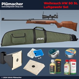 Weihrauch HW 80 SL Luftgewehr Set mit Zubehör Weihrauch HW 80 SL 5,5 mm Action Set