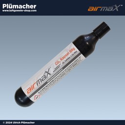 88 g CO2 Kapsel für Luftgewehre und CO2 Waffen Airmax 88 g CO2 Kapsel mit Gewinde für Luftgewehre und Airsoftwaffen. CO2 Patronen 88g