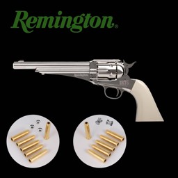 Remington 1875 CO2 Revolver für 4,5 mm Stahlrundkugeln und Diabolos  Remington 1875 CO2 Revolver für 4,5 mm Stahlrundkugeln und Diabolos mit 12 authentischen Ladehülsen