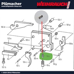 Abzugsfeder Weihrauch Luftgewehre Feder für Weihrauch Abzug - diese Feder ist für die Einstellschraube beim Weihrauch Matchabzug
