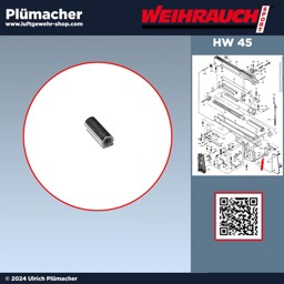 Scharnierhülse Weihrauch HW 45 Luftpistole Scharnierhülse Weihrauch HW 45 Luftpistole - geeignet für alle Modelle der HW45