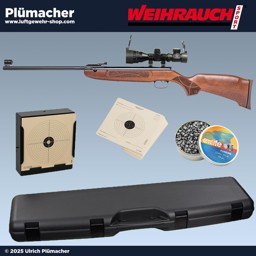 Weihrauch HW 30 S Luftgewehr Set mit viel Zubehör Luftgewehr Set Weihrauch HW 30 S mit Gewehrkoffer, Zielfernrohr und Kugelfang