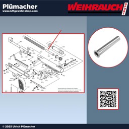 Federführungsrohr aus Metall für Weihrauch HW 70 Luftpistole Federführungsrohr Weihrauch HW 70 Luftpistole - Ersatzteile für Weihrauch Luftpistolen online