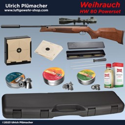 Weihrauch HW 80 SL Powerset - ein Luftgewehr Set der Spitzenklasse Weihrauch HW 80 SL Powerset - ein Luftgewehr Set der Spitzenklasse mit Schalldämpfer, Zielfernrohr und viel Zubehör