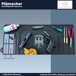 GSG-9 Waffenreinigungsmatte – rutschfest & mit Magnetflächen GSG-9 Waffenmatte – für Wartung & Pflege von Kurzwaffen & Gewehren