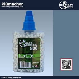 Combat Zone BBs 0,20 g – 800 Stück Airsoft Munition in Flasche Weißes 6-mm BB-Munition Combat Zone 0,20 g in Kunststoffflasche – 800 Stück